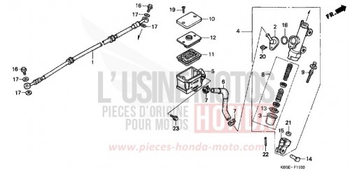 MAITRE-CYLINDRE FREIN AR. NSR125R1 de 2001